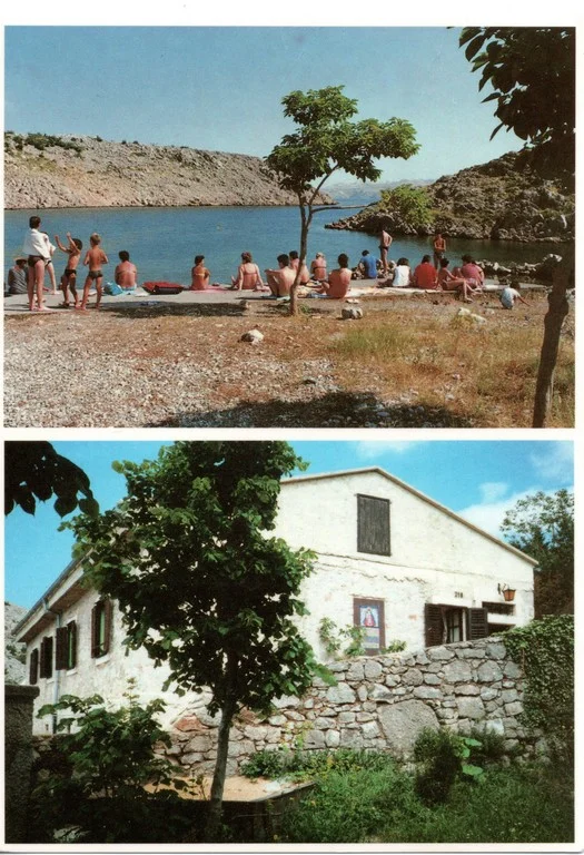Cesarica – bathing area and parish house